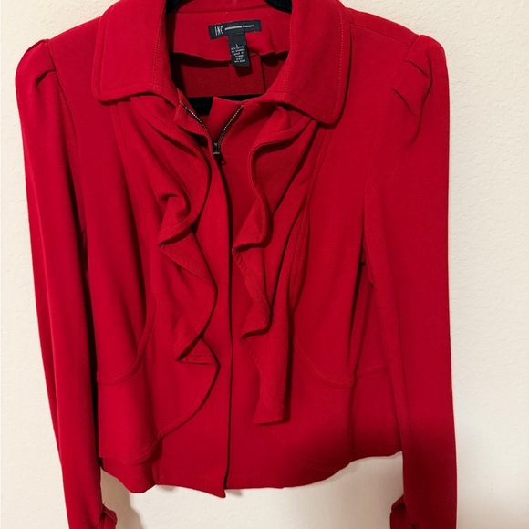 Red Radiance | INC Ruffle Blazer - Picture 3 of 14